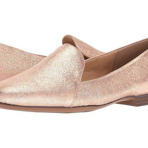 New Naturalizer Emiline Leather Loafer - Rose Gold Sparkle Metallic  9N